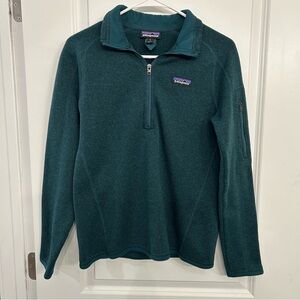 Patagonia Teal Quarter Zip Fleece Pullover